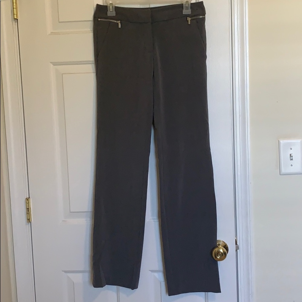 Gray Straight Leg Work Pant